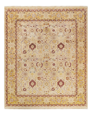 Traditional Mogul Ivory Wool Area Rug 8' 3" x 10' 0" - Solo Rugs