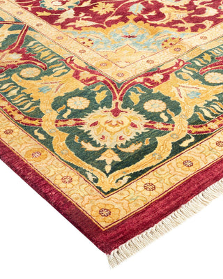 Traditional Mogul Red Wool Area Rug 8' 2" x 10' 0" - Solo Rugs
