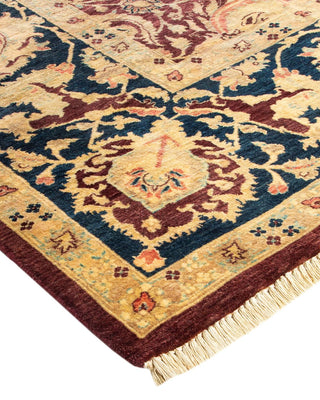 Traditional Mogul Red Wool Area Rug 7' 10" x 10' 2" - Solo Rugs