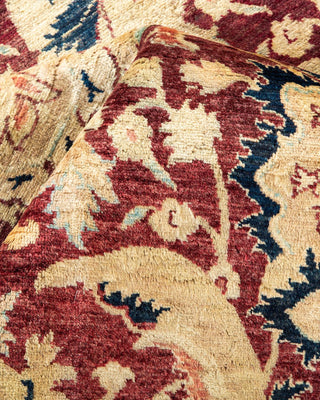 Traditional Mogul Red Wool Area Rug 7' 10" x 10' 2" - Solo Rugs