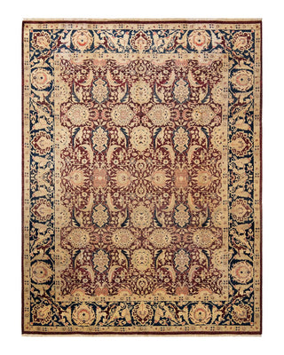 Traditional Mogul Red Wool Area Rug 7' 10" x 10' 2" - Solo Rugs