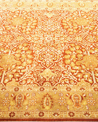 Traditional Mogul Orange Wool Area Rug 4' 1" x 6' 1" - Solo Rugs