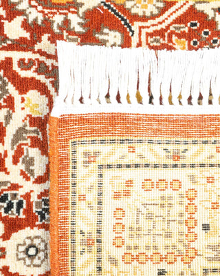 Traditional Mogul Orange Wool Area Rug 2' 2" x 3' 4" - Solo Rugs