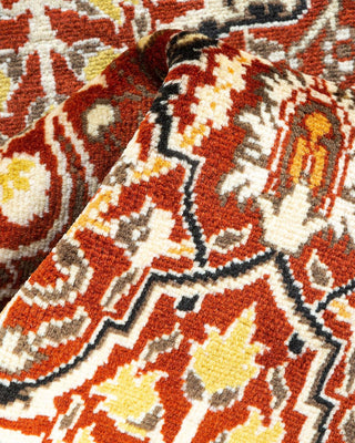 Traditional Mogul Orange Wool Area Rug 2' 2" x 3' 4" - Solo Rugs