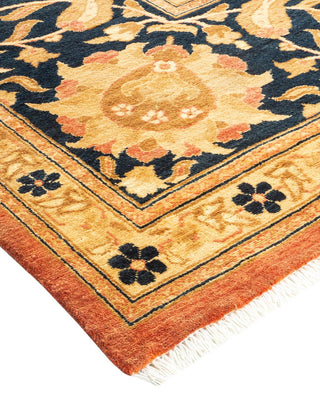 Contemporary Eclectic Orange Wool Area Rug 9' 0" x 11' 7" - Solo Rugs