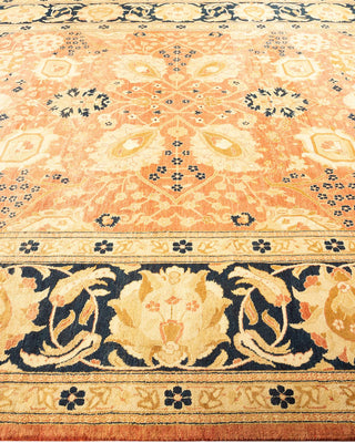 Contemporary Eclectic Orange Wool Area Rug 9' 0" x 11' 7" - Solo Rugs