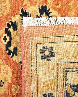 Contemporary Eclectic Orange Wool Area Rug 9' 0" x 11' 7" - Solo Rugs