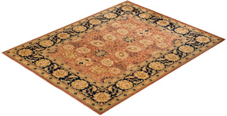 Contemporary Eclectic Orange Wool Area Rug 9' 0" x 11' 7" - Solo Rugs