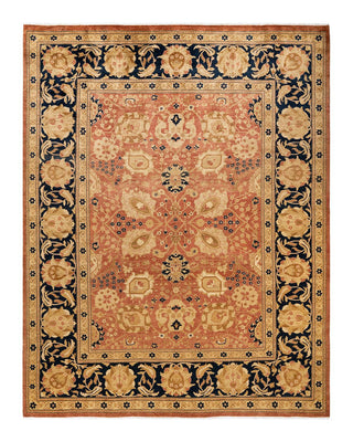 Contemporary Eclectic Orange Wool Area Rug 9' 0" x 11' 7" - Solo Rugs