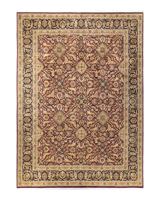 Traditional Mogul Orange Wool Area Rug 9' 2" x 12' 9" - Solo Rugs