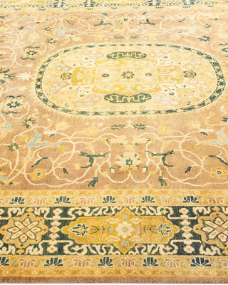 Traditional Mogul Brown Wool Area Rug 6' 0" x 9' 5" - Solo Rugs