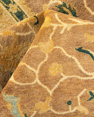 Traditional Mogul Brown Wool Area Rug 6' 0" x 9' 5" - Solo Rugs