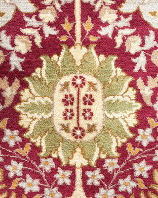 Traditional Mogul Orange Wool Area Rug 9' 0" x 11' 8" - Solo Rugs