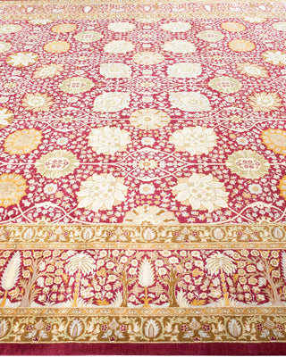 Traditional Mogul Orange Wool Area Rug 9' 0" x 11' 8" - Solo Rugs