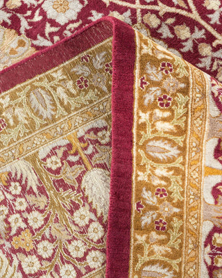 Traditional Mogul Orange Wool Area Rug 9' 0" x 11' 8" - Solo Rugs