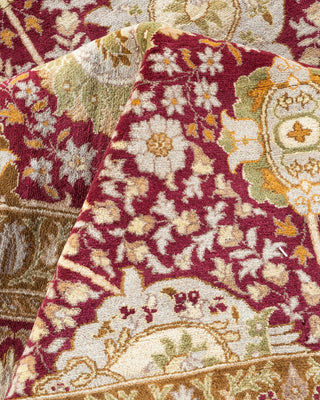 Traditional Mogul Orange Wool Area Rug 9' 0" x 11' 8" - Solo Rugs
