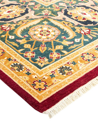 Traditional Mogul Red Wool Area Rug 8' 3" x 10' 3" - Solo Rugs
