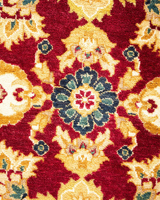 Traditional Mogul Red Wool Area Rug 8' 3" x 10' 3" - Solo Rugs