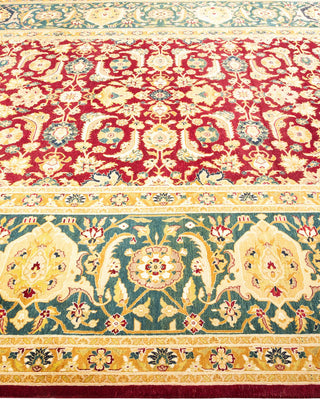 Traditional Mogul Red Wool Area Rug 8' 3" x 10' 3" - Solo Rugs
