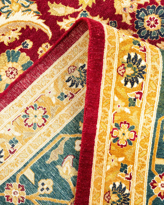 Traditional Mogul Red Wool Area Rug 8' 3" x 10' 3" - Solo Rugs