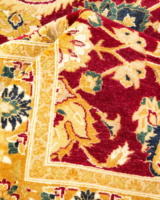 Traditional Mogul Red Wool Area Rug 8' 3" x 10' 3" - Solo Rugs