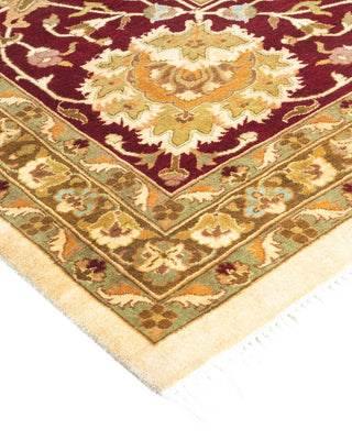 Traditional Mogul Ivory Wool Area Rug 9' 1" x 11' 10" - Solo Rugs