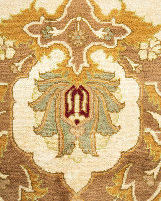Traditional Mogul Ivory Wool Area Rug 9' 1" x 11' 10" - Solo Rugs