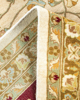 Traditional Mogul Ivory Wool Area Rug 9' 1" x 11' 10" - Solo Rugs