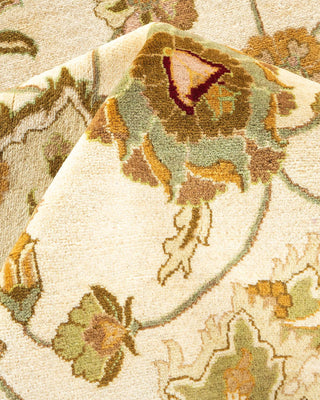 Traditional Mogul Ivory Wool Area Rug 9' 1" x 11' 10" - Solo Rugs