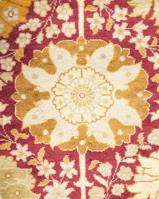 Traditional Mogul Purple Wool Area Rug 8' 1" x 10' 1" - Solo Rugs