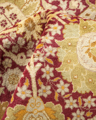Traditional Mogul Purple Wool Area Rug 8' 1" x 10' 1" - Solo Rugs