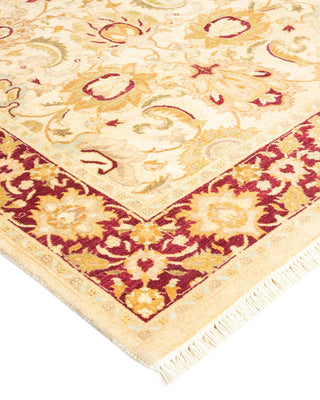 Traditional Mogul Ivory Wool Area Rug 3' 2" x 5' 2" - Solo Rugs