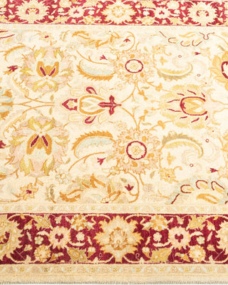 Traditional Mogul Ivory Wool Area Rug 3' 2" x 5' 2" - Solo Rugs