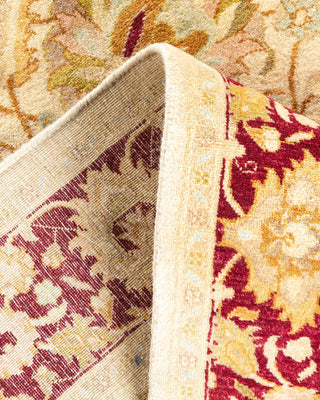 Traditional Mogul Ivory Wool Area Rug 3' 2" x 5' 2" - Solo Rugs