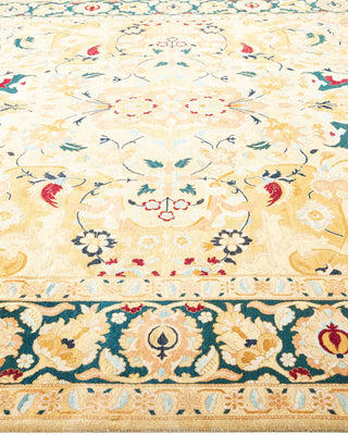 Traditional Mogul Ivory Wool Area Rug 8' 1" x 10' 4" - Solo Rugs
