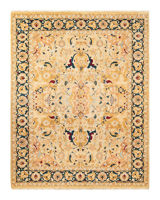 Traditional Mogul Ivory Wool Area Rug 8' 1" x 10' 4" - Solo Rugs