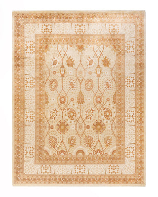 Traditional Mogul Ivory Wool Area Rug 8' 1" x 10' 6" - Solo Rugs