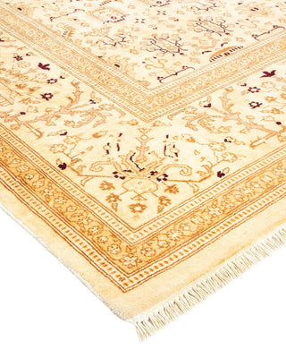 Traditional Mogul Ivory Wool Area Rug 8' 2" x 10' 2" - Solo Rugs