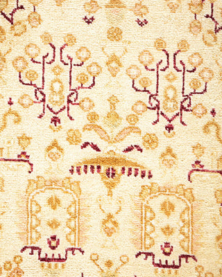 Traditional Mogul Ivory Wool Area Rug 8' 2" x 10' 2" - Solo Rugs