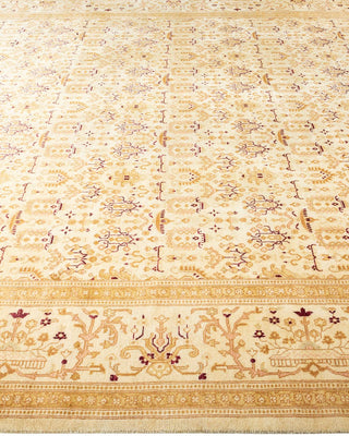 Traditional Mogul Ivory Wool Area Rug 8' 2" x 10' 2" - Solo Rugs