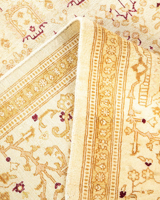 Traditional Mogul Ivory Wool Area Rug 8' 2" x 10' 2" - Solo Rugs
