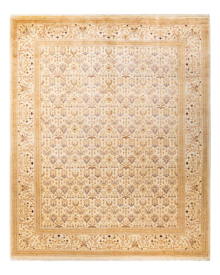 Traditional Mogul Ivory Wool Area Rug 8' 2" x 10' 2" - Solo Rugs