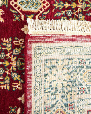 Traditional Mogul Red Wool Area Rug 6' 3" x 9' 2" - Solo Rugs