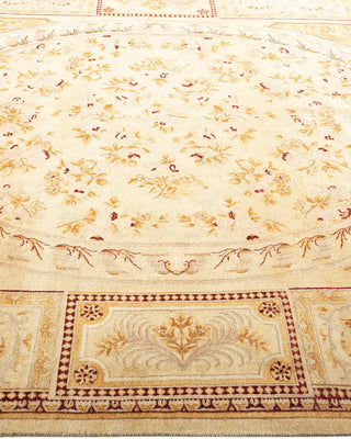 Traditional Mogul Ivory Wool Area Rug 6' 1" x 8' 10" - Solo Rugs