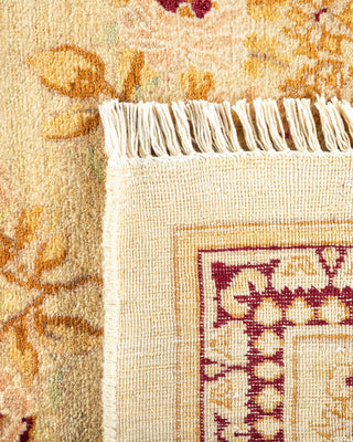 Traditional Mogul Ivory Wool Area Rug 6' 1" x 8' 10" - Solo Rugs
