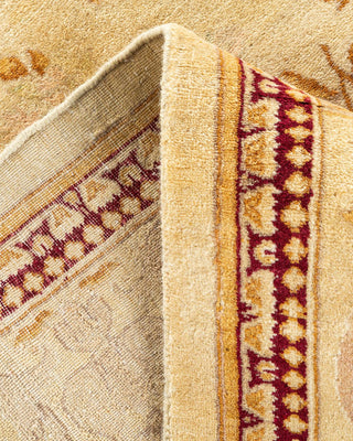 Traditional Mogul Ivory Wool Area Rug 6' 1" x 8' 10" - Solo Rugs