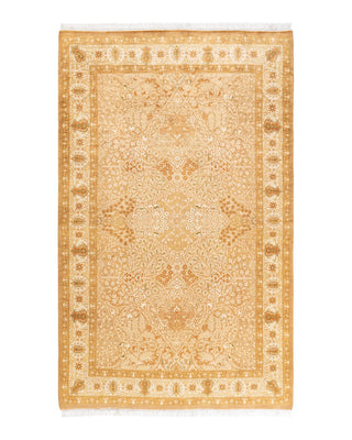 Traditional Mogul Brown Wool Area Rug 4' 8" x 7' 5" - Solo Rugs