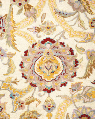 Traditional Mogul Ivory Wool Area Rug 9' 3" x 12' 1" - Solo Rugs