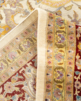 Traditional Mogul Ivory Wool Area Rug 9' 3" x 12' 1" - Solo Rugs