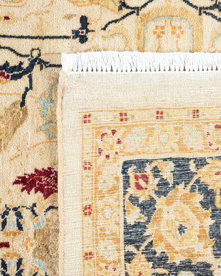 Traditional Mogul Ivory Wool Area Rug 6' 2" x 13' 7" - Solo Rugs